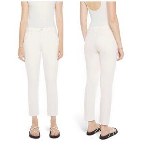 Mother Jeans The Mid Rise Dazzler Ankle in Chalk